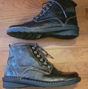 Clarks Nikki North Ankle Boots SZ 6.5 W Brown Leather Lace Up Booties Side Zip